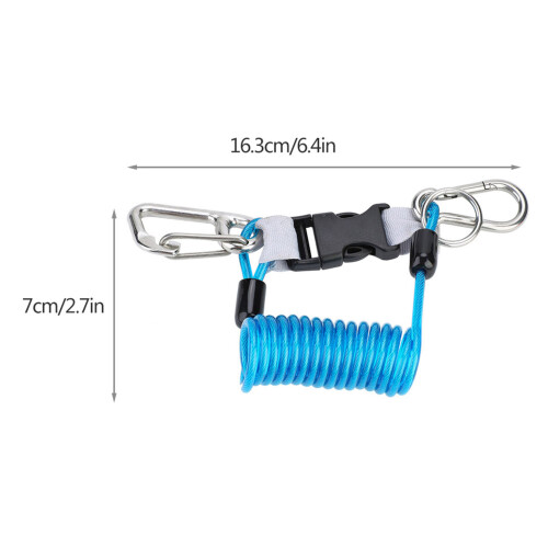 Keep  Diving Blue Anti-Lost Coil Lanyard Safety Tool with Quick Release 1