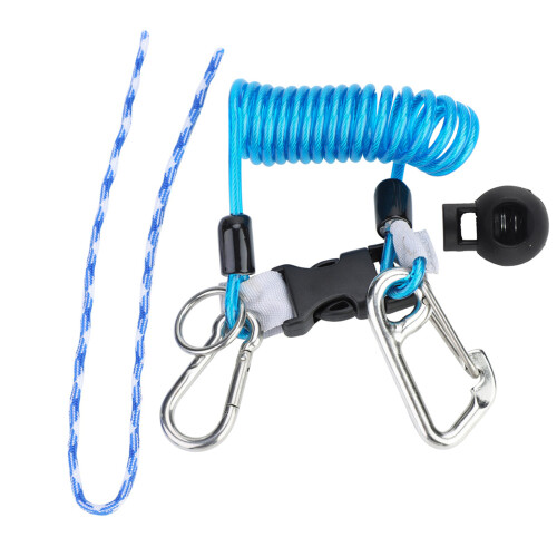 Keep  Diving Blue Anti-Lost Coil Lanyard Safety Tool with Quick Release 2