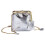 Multi Compartment Crossbody Wallet Adjustable Chain-Silver 1