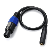 1/4 TS Female to Speakon Male Speaker Cables Speakon to 6.35mm