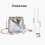 Multi Compartment Crossbody Wallet Adjustable Chain-Silver 4