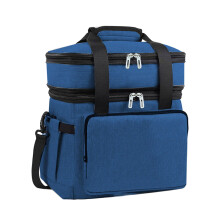 Oversized Thermal Food Carriers Foldable Structure Stylish-Blue