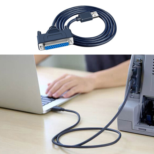 USB 2.0 Male to DB25 Male RS232 Serial Data Cable Parallel 2