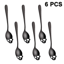 Cuillères à thé/café élégantes en forme de crâne, design raffiné pour les amateurs de café, manche ergonomique robuste, parfaites pour la