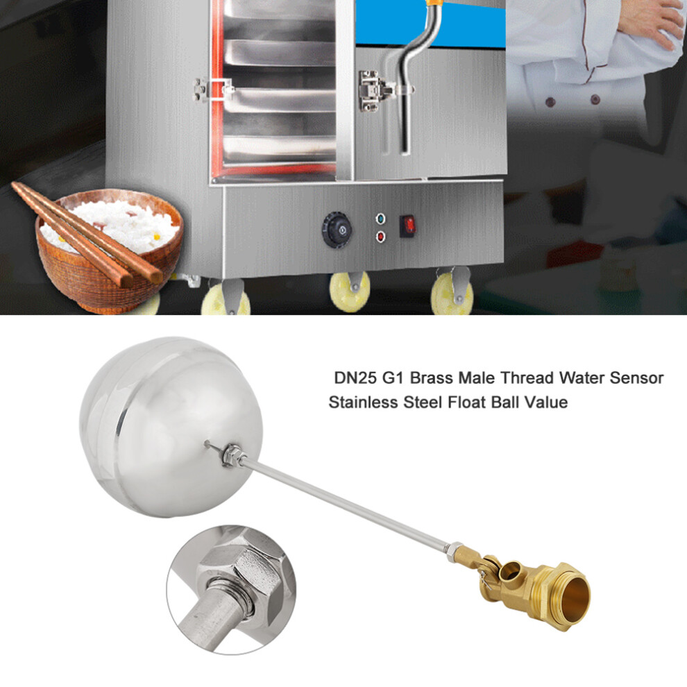 Dn25 G1 Brass Water Level Float Ball Valve Sensor, 114Mm Steel Ball 8751362761437