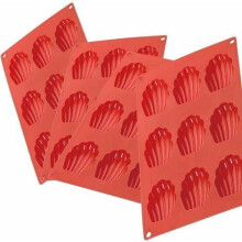 Moule à madeleines 9 cavités à démoulage facile, moule flexible en silicone pour muffins, cupcakes, brownies et chocolats, surface antiadhésive