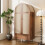Walnut-Look Wardrobe with Fabric Doors & Drawer 1