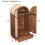 Walnut-Look Wardrobe with Fabric Doors & Drawer 2