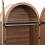Walnut-Look Wardrobe with Fabric Doors & Drawer 4