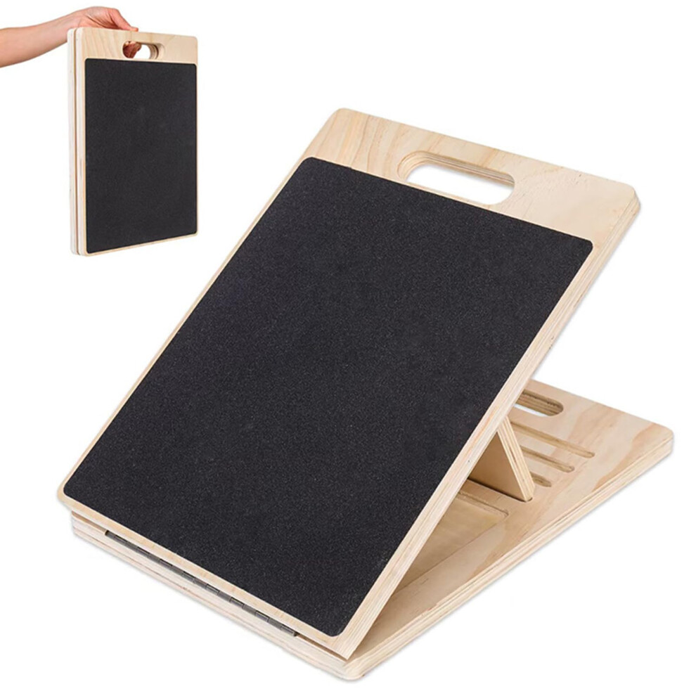Slant Board For Calf Stretching 5Angle Adjustable Wooden Calf Stretcher NonSlip Portable Incline Board