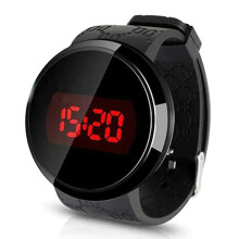 Relógios digitais masculinos com LED, tela sensível ao toque, relógios esportivos masculinos com pulseira de silicone, relógio eletrônico ma