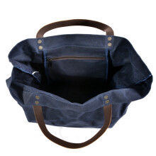 Reisetasche aus gewachstem Canvas – Extra große Tragetasche/Schultertasche für Damen
