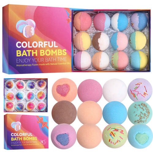 Conjunto de bombas de banho para presente, 12 peças