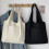 Einkaufstasche aus Baumwoll-Canvas, Schultertasche, wiederverwendbar 4