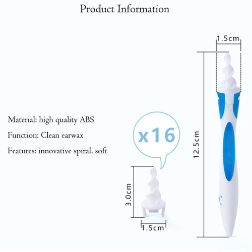Smart Swab σπιράλ καθαριστικό αυτιών για αφαίρεση κεριού αυτιών / εργαλείο καθα 2