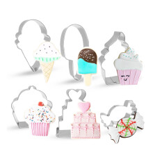 Ausstechformen-Set für Desserts, Fondant-Kuchenpresse, Edelstahl-Kekspresse, Backwerkzeuge