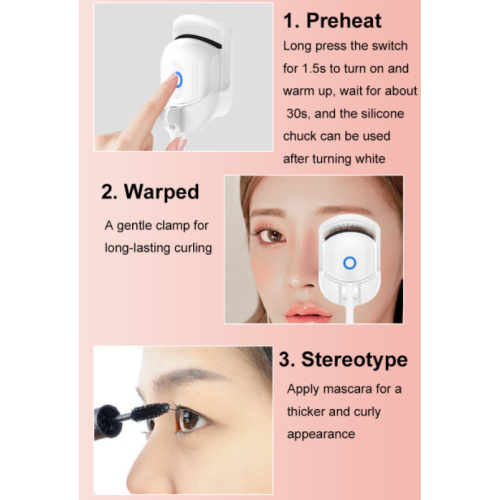 Oplaadbare elektrische wimperkruller USB elektrisch verwarmd wimperkrullerapparaat 2