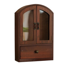 Durable Wooden Display Organizers Cabinet-Old color dome with