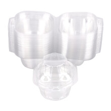 Elegante, transparente Cupcake-Behälter, Einweg-Cupcake-Halter aus BPA-freiem Kunststoff, Cupcake-Träger mit Kuppeldeckel für die sichere