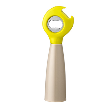 Apribarattoli multifunzione dal design ergonomico, facile da usare in cucina, con cavatappi regolabile e resistente.