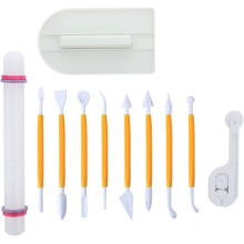 Fondant-Modellierwerkzeug-Set, antihaftbeschichteter, lebensmittelechter Kunststoff, ideal zum Dekorieren von Torten – für Profis und Anfänger