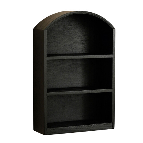 Versatile Wooden Storage Cabinet Glass-Black dome three flo
