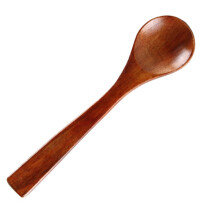 Vintage Spoon with Artisan Touch, Scoops for Food Serving Spoons for Buffet Featuring Honeycomb Pattern Handcrafted Solid Wood Utensil for Soup and Ri