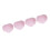 4 pièces de cristal rose en forme de cœur sculpté 4