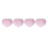 4 pièces de cristal rose en forme de cœur sculpté 2