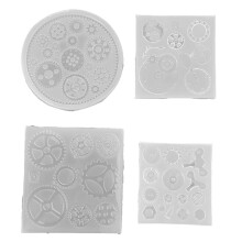 4pcs/set Gear Shape 3D Chocolate Cake Fondant