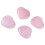 4 pièces de cristal rose en forme de cœur sculpté 3