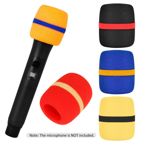 Set van 5 dikke schuimrubberen microfoonhoezen voor handmicrofoons