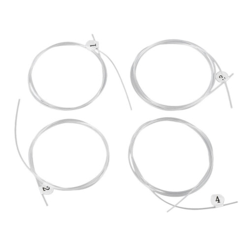 4 cordes de ukulélé en nylon transparent au timbre chaud