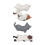 4PCS Cute Car Interior Decor Resin Mini Cute Car 3