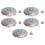 5 Sets Schraubknopf Silber Blume Blau 1