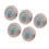 5 Sets Schraubknopf Silber Blume Blau 5
