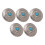 5 Sets Schraubknopf Silber Blume Blau 3