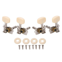 4 stuks gitaarsnaarstemknoppen met 2 gaten, 2 links, 2