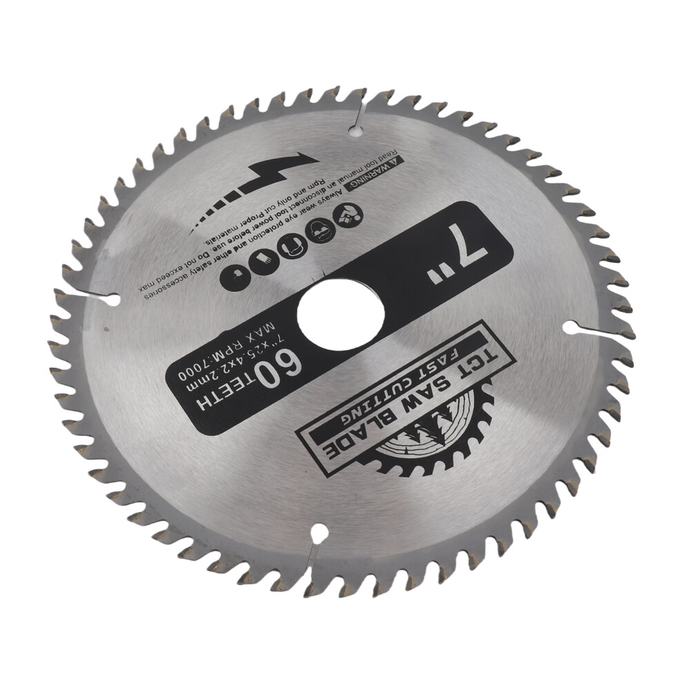 7-Inch 180Mm 60T Carbide Circular Saw Blade For Wood & Plastic Cutting 8721362767029