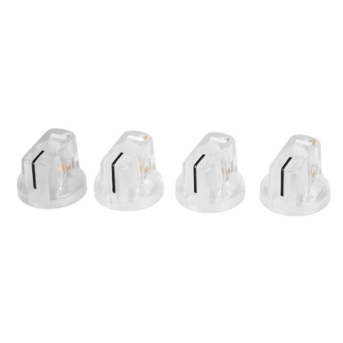 4-teiliges Effektpedal-Knopf-Schlitzdesign, transparent 1