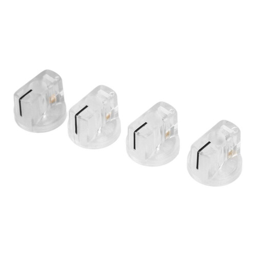 4-teiliges Effektpedal-Knopf-Schlitzdesign, transparent 2