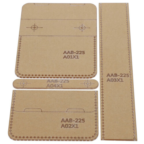 4Pcs Acrylic Template DIY Leather Pattern Coin 1