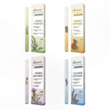 Herbal Diffuser Pen Set with Mullein, Thyme, Guarana, Green Tea, Peppermint, Menthol for Breath Freshening and Personal Care
