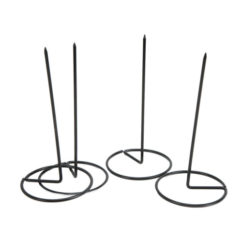 4er-Pack schwarze Quittungshalter, 14,5 cm lang, stabiler Standfuß