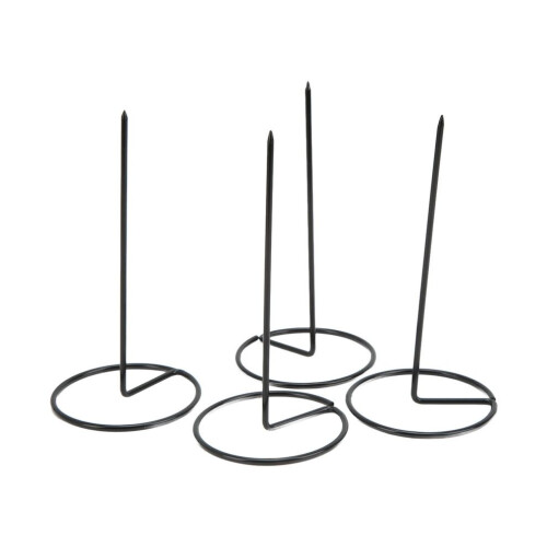 4er-Pack schwarze Quittungshalter, 14,5 cm lang, stabiler Standfuß 2