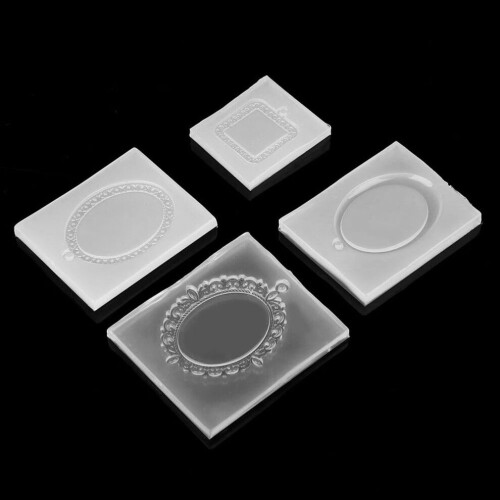 4 st silikonformar epoxiharts DIY-form oval 1