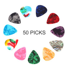 50 stuks celluloid gitaarpickjes/plectrums 0,7 mm