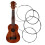 5-set svarta nylon ukulelesträngar 3