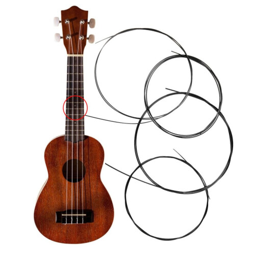 5-set svarta nylon ukulelesträngar 2