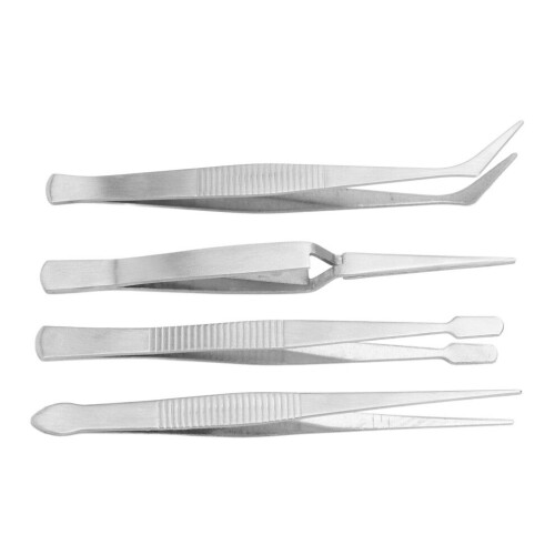 4 st. symaskinspincett flexibel rostfri